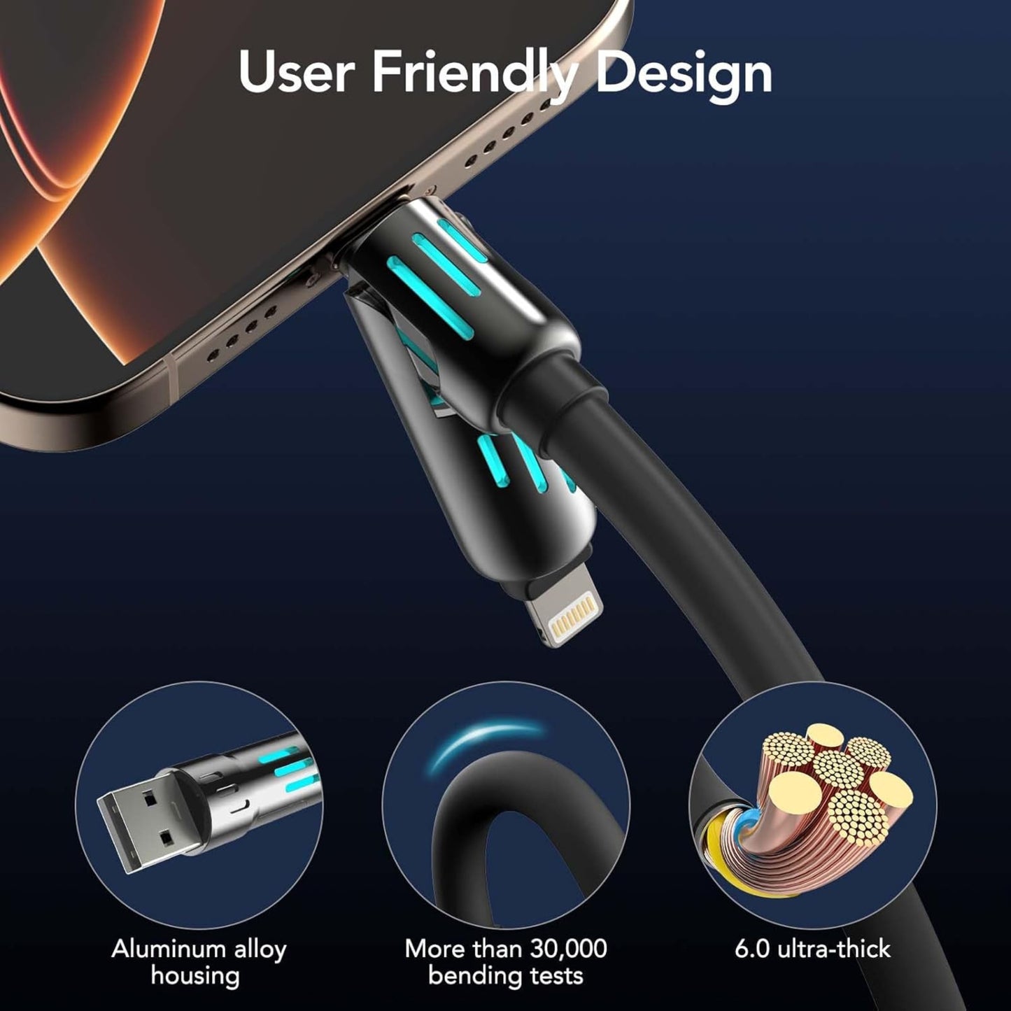 4 in 1 Multi USB Fast Charging Cable